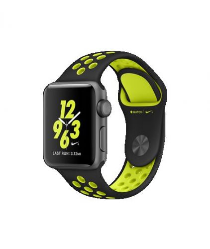 38mm Space Gray Aluminum Case with Black/Volt Nike Sport Band