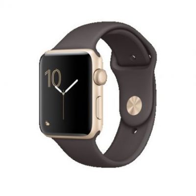 42mm Gold Aluminum Case with Cocoa Sport Band